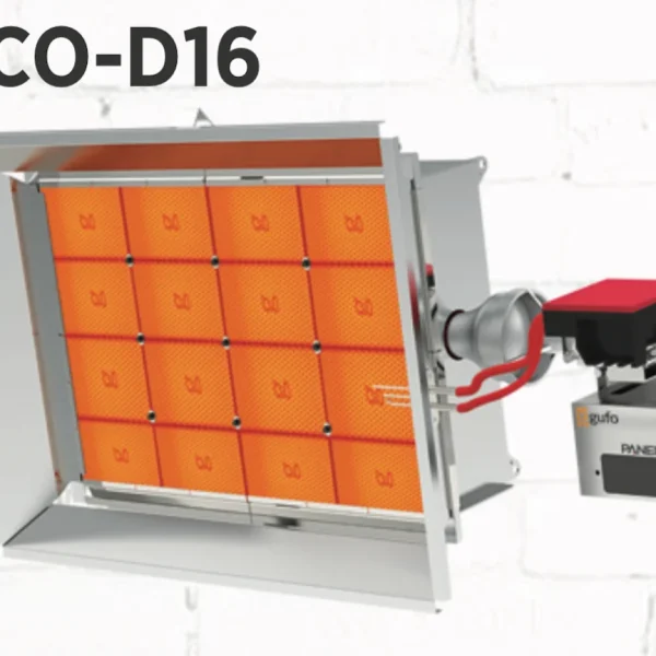 Panera GUFO ECO D16 Tek Kademeli Seramik Plakalı Radyant Isıtıcı (28,8 kW)